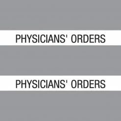 Medical Arts Press® Large Chart Divider Tabs; Physicians' Orders, Gray