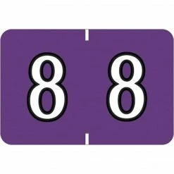 Medical Arts Press® Colwell Jewel Tone® Compatible Numeric Roll Labels; "8"