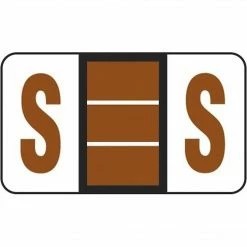 Medical Arts Press® POS® Systems Compatible 3300 Series Alpha Sheet Labels; "S"