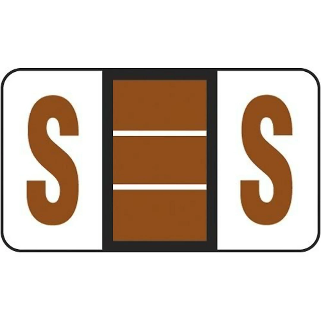 Medical Arts Press® POS® Systems Compatible 3300 Series Alpha Sheet Labels; "S"