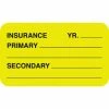 Medical Arts Press® Insurance Chart File Medical Labels, Insurance/Primary/Secondary, Fl Chartreuse, 7/8x1-1/2", 500