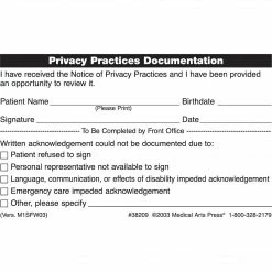 Medical Arts Press® Patient Record Labels, Privacy Practices Documentation, White, 2-1/2x4", 100 Labels
