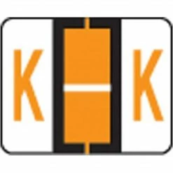 Medical Arts Press® TAB® Products Compatible Alpha Binder Sheet Style Labels; Letter K