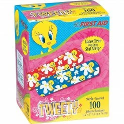 SmileMakers Tweety® Red & Blue Adhesive Bandages; 100 PCS