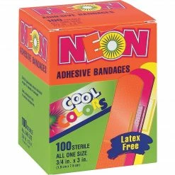SmileMakers Neon Adhesive Bandages; 100 PCS