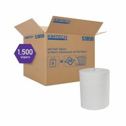 Kimtech WetTask Prep Wipes, 250/Roll, 6 Rolls/Carton (53850)