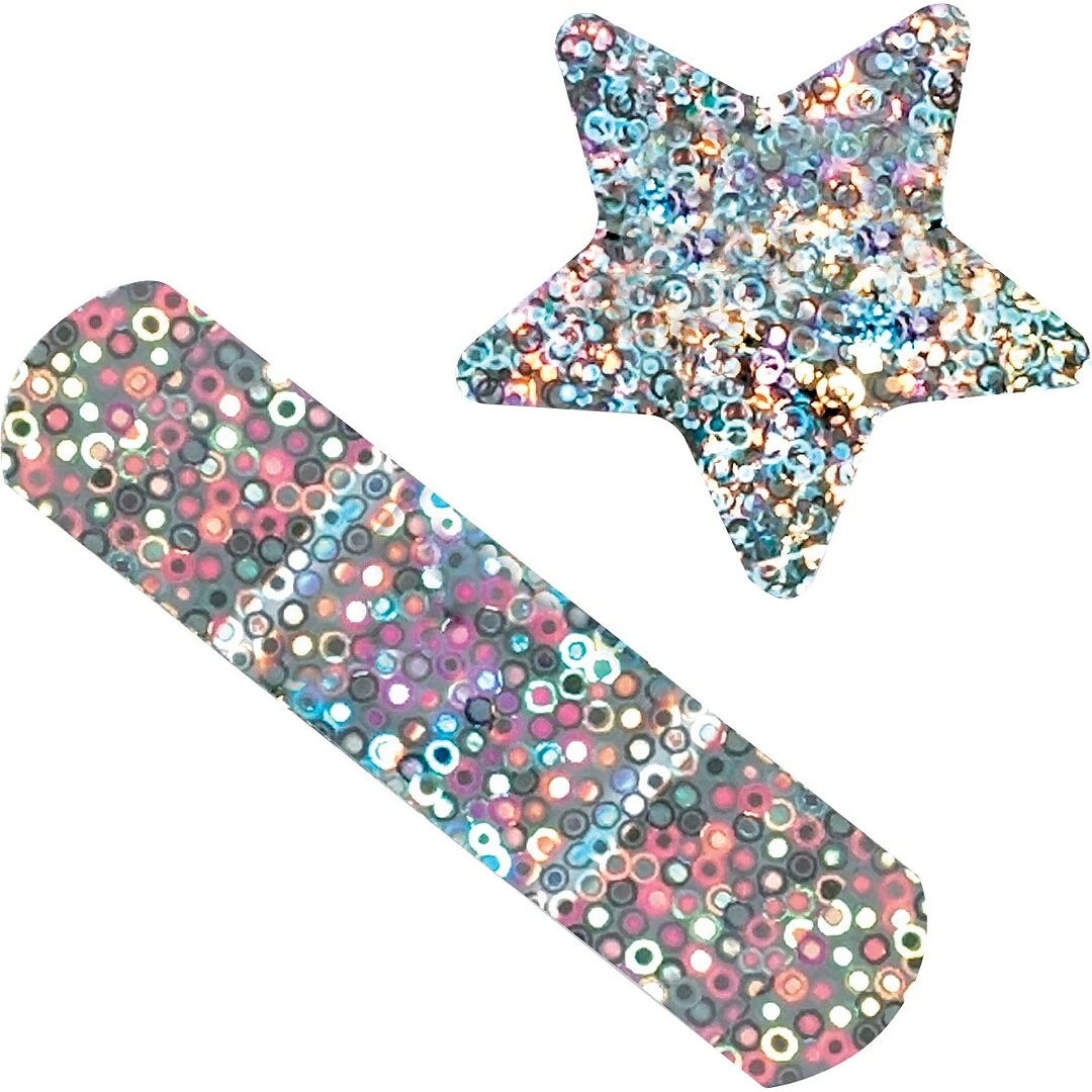 SmileMakers Glitter Stars And Strips Adhesive Bandages; 100 PCS - Image 2