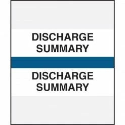 Medical Arts Press® Standard Preprinted Chart Divider Tabs, Discharge Summary, Dark Blue