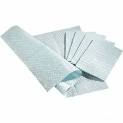 Medline 3-Ply Tissue / Poly Professional Towels; Blue, 13"L X 18"W, 500/Pack