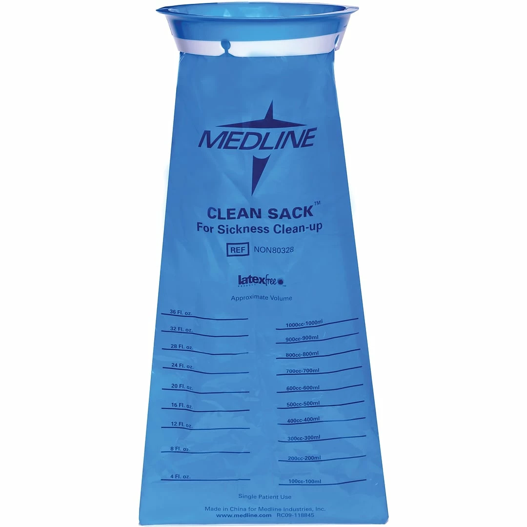 Medline Emesis Bags, Clear, 36 Oz, 500/Pack - Image 2