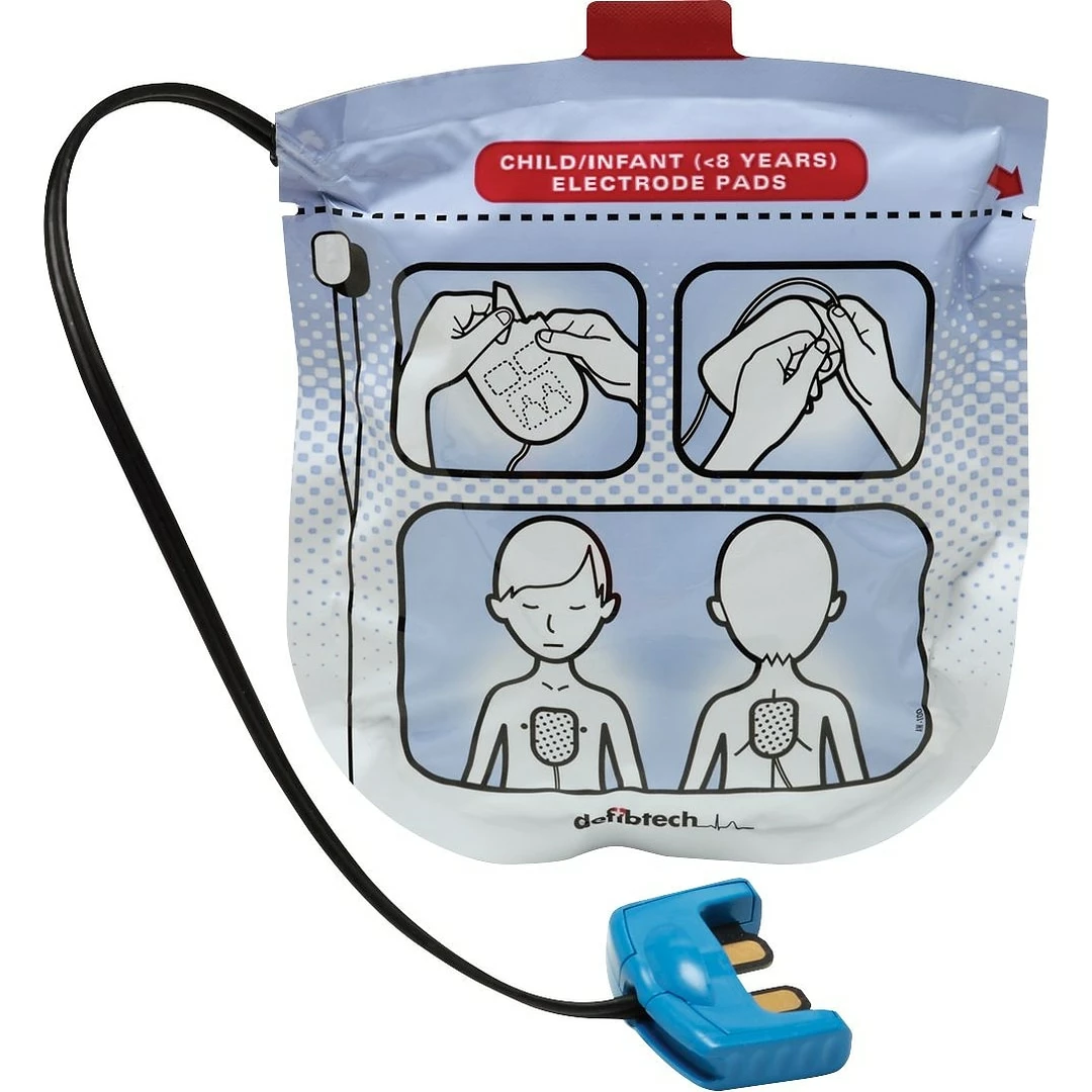 Defibtech Lifeline VIEW Pediatric AED Defibrillator Pads, 1 Pair (0710-0139)