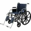 Medline Excel Extra-wide Wheelchairs, 24" W X 18" D Seat, Removable Desk Length Arm, Elevating Leg