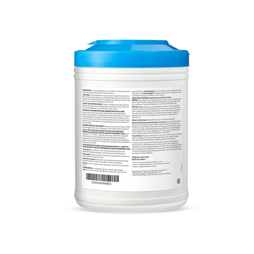Sani-Cloth PDI Sani-24 Germicidal Disposable Disinfecting Wipes, 160/Canister, 12 Canisters/Carton (P26672CT) - Image 2
