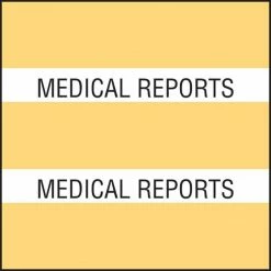 Medical Arts Press® Large Chart Divider Tabs, Medical Reports, Tan