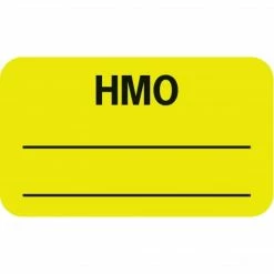 Medical Arts Press® Insurance Chart File Medical Labels, HMO, Fluorescent Chartreuse, 7/8x1-1/2", 500 Labels