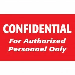 Medical Arts Press® Patient Record Labels, Confidential/Authorized Personnel, Red, 2-1/2x4", 100 Labels