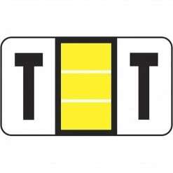 Medical Arts Press® POS® Systems Compatible 3300 Series Alpha Sheet Labels; "T"