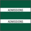 Medical Arts Press® Large Chart Divider Tabs; Admissions, Dk. Green