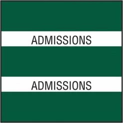 Medical Arts Press® Large Chart Divider Tabs; Admissions, Dk. Green