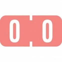 Medical Arts Press® TAB® Products Compatible Numeric Mini Label Sheets, "0"