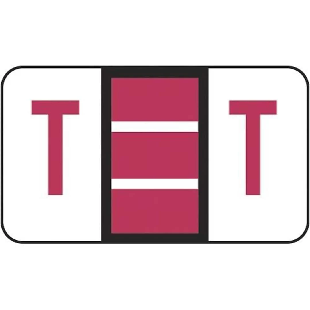 Medical Arts Press® Jeter® Compatible 5100 Series Alpha Roll Labels, "T"