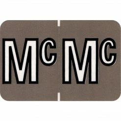 Medical Arts Press® Colwell Jewel Tone® Compatible Alpha Sheet Style Labels; "Mc"