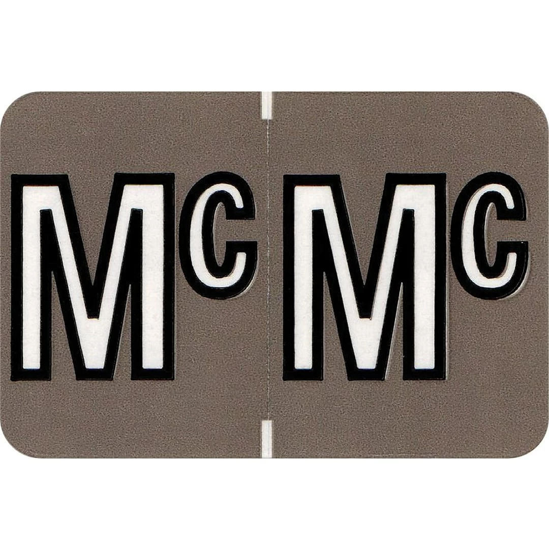 Medical Arts Press® Colwell Jewel Tone® Compatible Alpha Sheet Style Labels; "Mc"