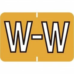 Medical Arts Press® Colwell Jewel Tone® Compatible Alpha Binder Sheet Labels; "W"