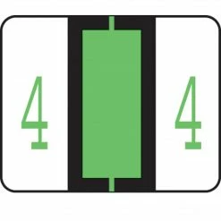 Medical Arts Press® TAB® Products Compatible Numeric Sheet Style Labels, "4"