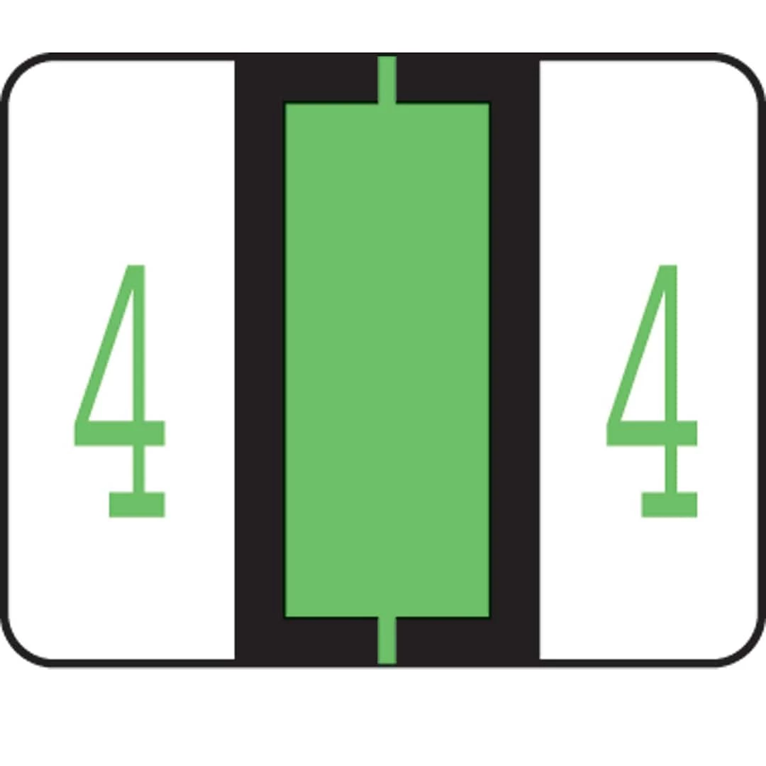 Medical Arts Press® TAB® Products Compatible Numeric Sheet Style Labels, "4"