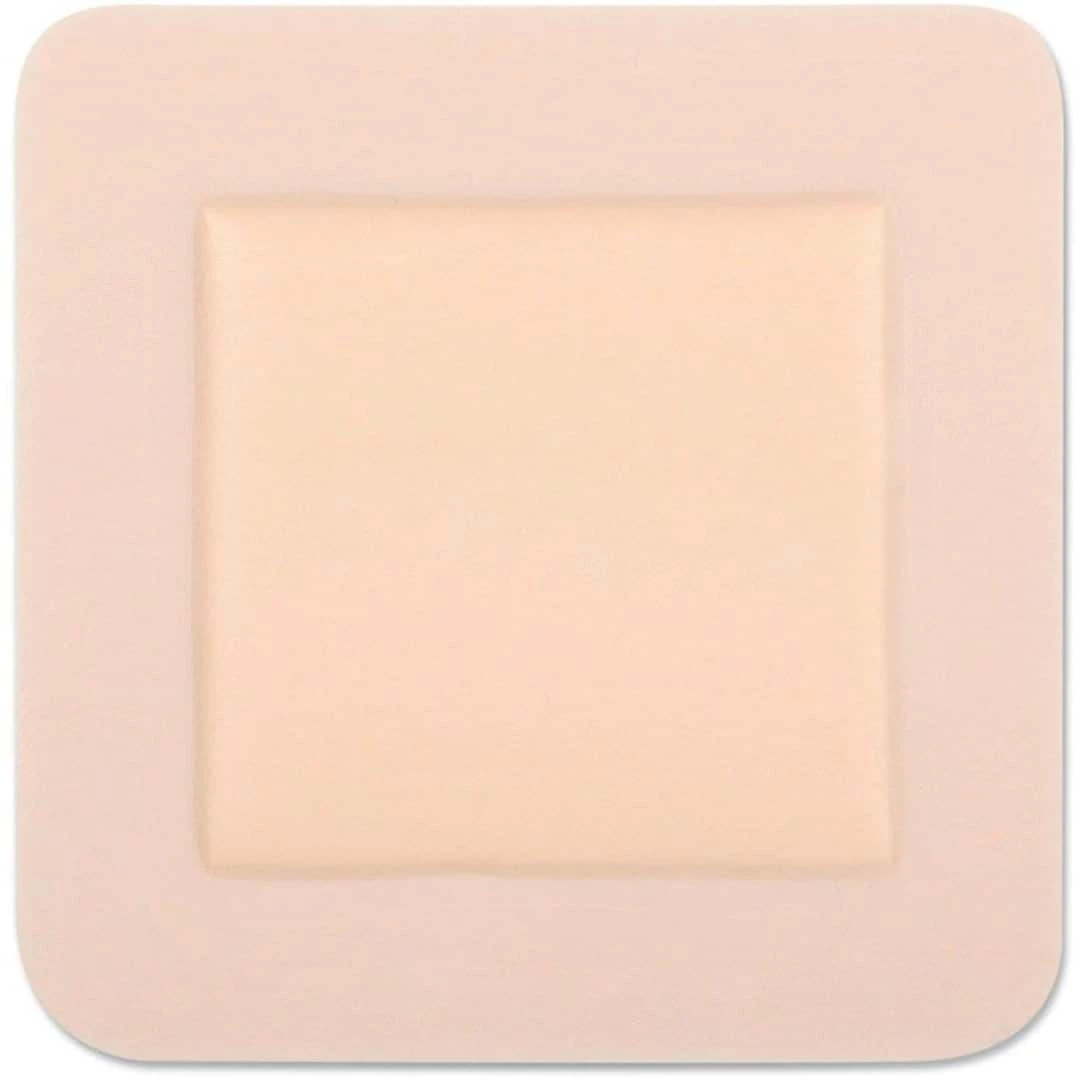 Medline OptifoamĀ® Adhesive Dressings, 4" X 4" Size, Educational Packaging, 10/Box