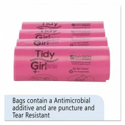 Tidy Girl™ Feminine Hygiene Sanitary Disposal Bags, 4" X 10", Natural, 600/Carton