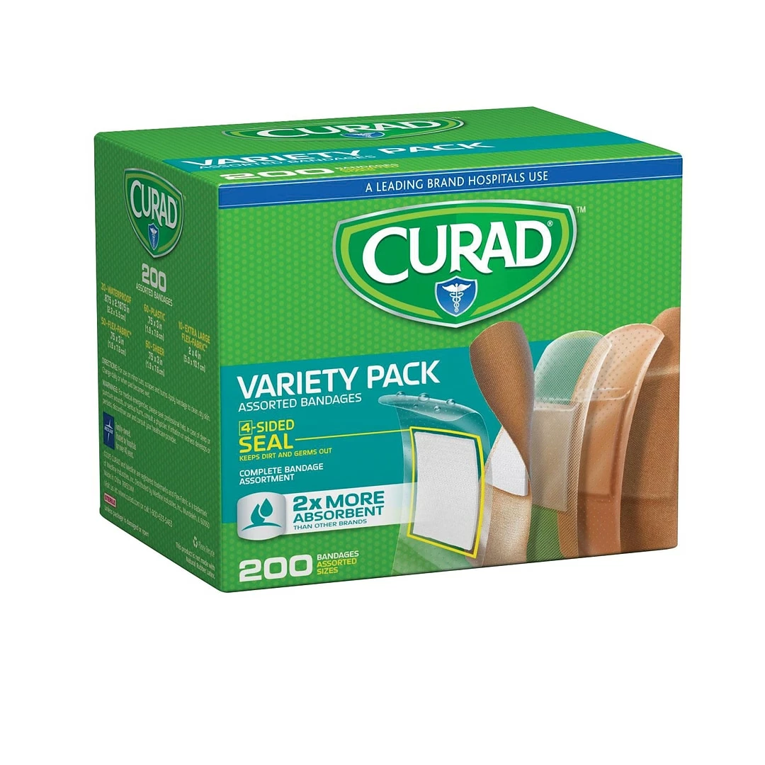 CURAD® Bandage Variety Pack, 200 Bandages/Box, 24 Boxes/Carton - Image 2