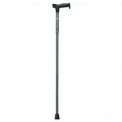 Drive Medical Hugo Adjustable Derby Handle Cane With Reflective Strap, Ebony (731-462)