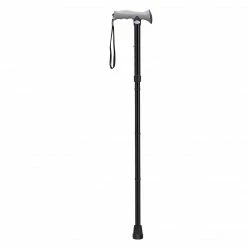 Drive Medical Adjustable Lightweight Folding Cane With Gel Hand Grip Black (RTL10370BK)