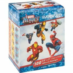 SmileMakers Spidey, Wolverine, Iron Man Adhesive Bandages; 100 PCS