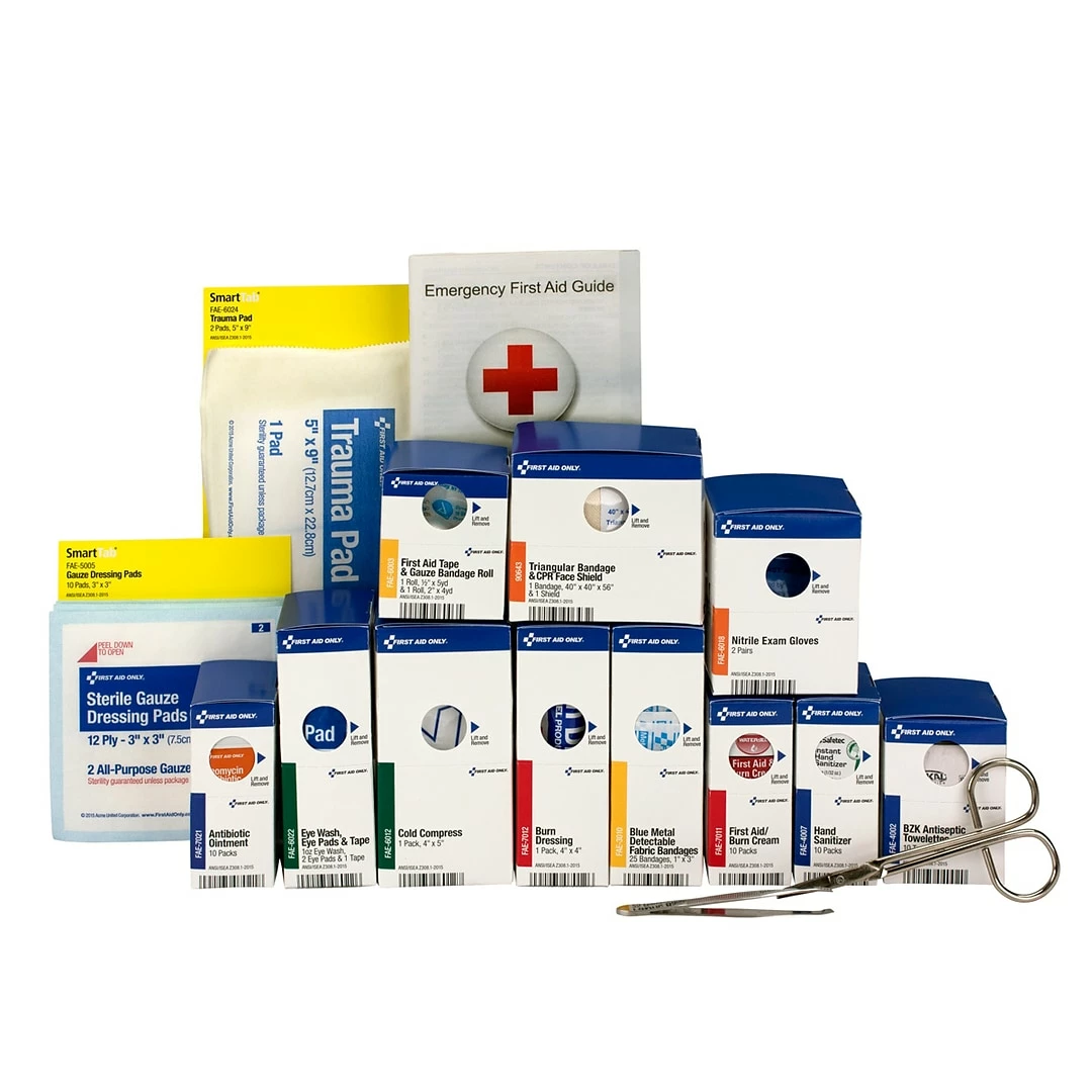 First Aid Only™ ANSI A SmartCompliance Medium Food Service Metal First Aid Kit Refill For Up To 25 People (90692)