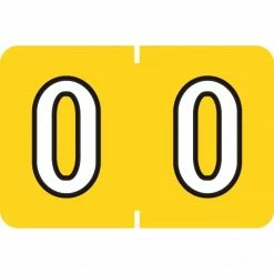 Medical Arts Press® Colwell Jewel Tone® Compatible Numeric Roll Labels, "0"