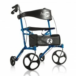 Drive Medical Hugo Sidekick Side-Folding Rollator Rolling Walker With Seat, Blueberry (700-979)