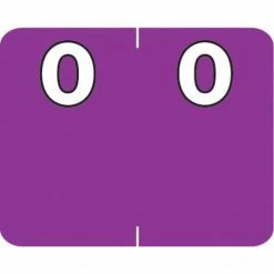 Medical Arts Press® Numeric Labels On Roll; "0", Purple