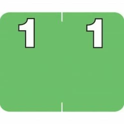Medical Arts Press® Numeric Labels On Roll; "1", Light Green
