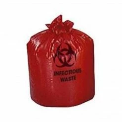 Medline Biohazard Liners; 45 Gal, 40" L X 48" W, Red, 250/Pack