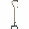 Drive Medical Hugo Adjustable Quad Cane For Right Or Left Hand Use, Small Base, Cocoa (731-852)