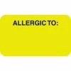 Medical Arts Press® Allergy Warning Medical Labels, Allergic To:, Fluorescent Chartreuse, 7/8x1-1/2", 500 Labels
