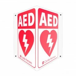 DEFIBTECH Triangular AED Wall Sign (CPAEDTRISIGN)
