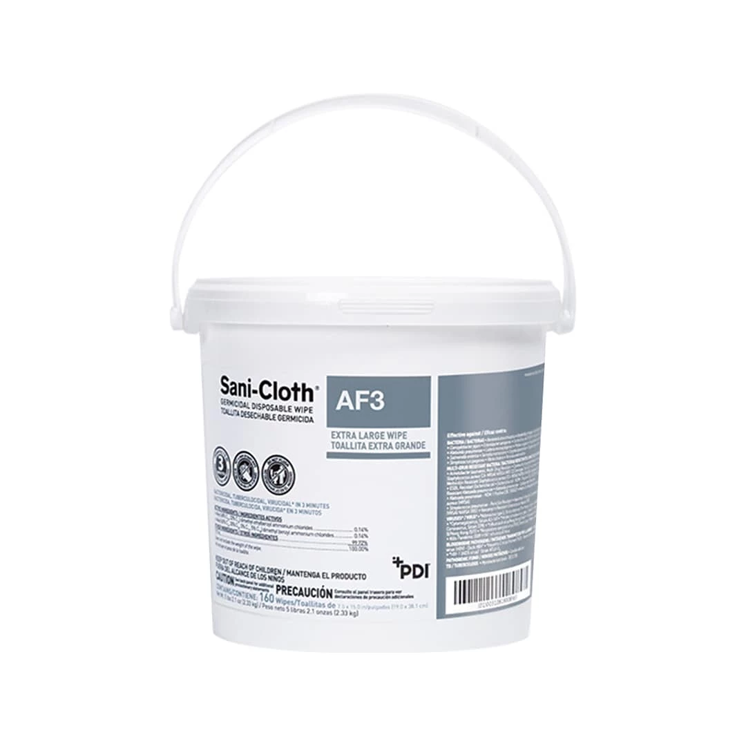 Sani-Cloth AF3 Germicidal Disposable Wipes, 160/Pail, 2 Pails/Carton (P1450PCTX)