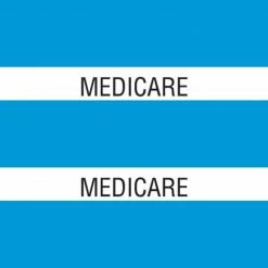 Medical Arts Press® Large Chart Divider Tabs; Medicare, Lt. Blue