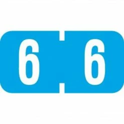 Medical Arts Press® TAB® Products Compatible Numeric Mini Label Sheets; "6"