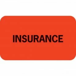 Medical Arts Press® Insurance Chart File Medical Labels, Insurance, Fluorescent Red, 7/8x1-1/2", 500 Labels