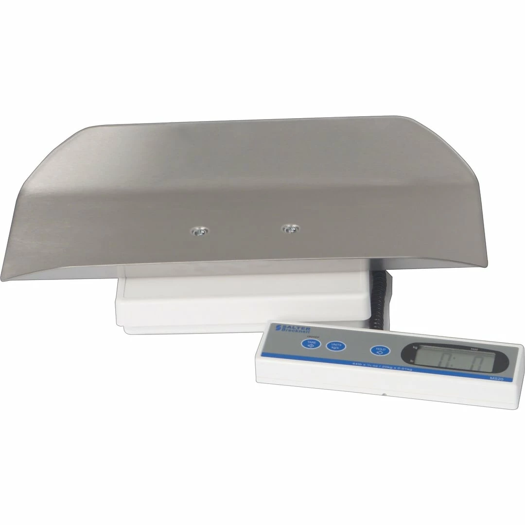 BrecknellĀ® MS-20S Pediatric/Medical/Veterinary Scale; Stainless Steel Tray; Up To 44 Lb. Capacity